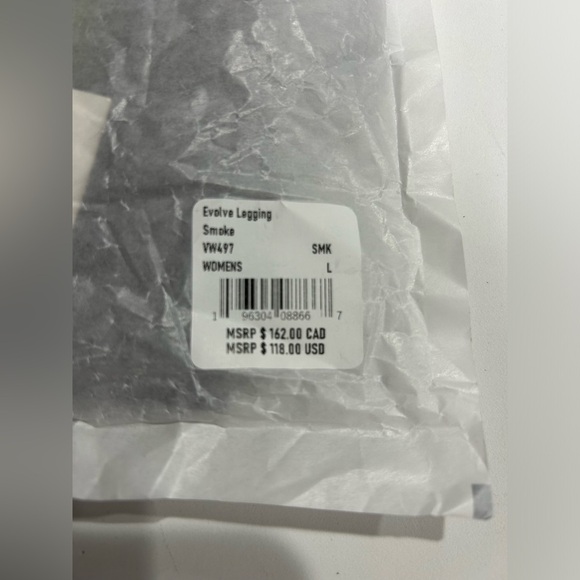 Vuori Women's Large Evolve Legging Smoke Grey NWT Performance Stretch Knit 7/8 - Picture 7 of 9